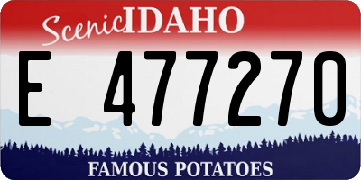 ID license plate E477270
