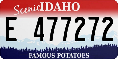 ID license plate E477272