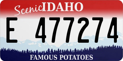ID license plate E477274