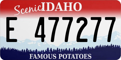 ID license plate E477277