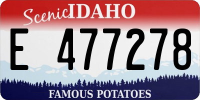 ID license plate E477278