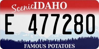 ID license plate E477280