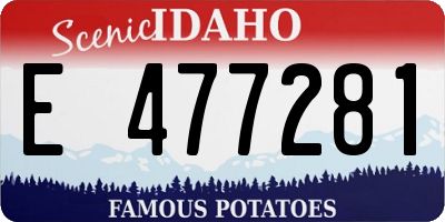 ID license plate E477281