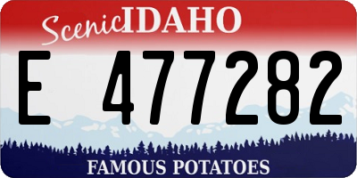 ID license plate E477282