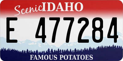 ID license plate E477284