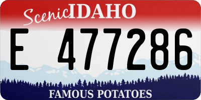 ID license plate E477286