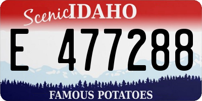 ID license plate E477288