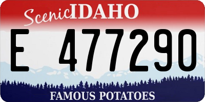 ID license plate E477290