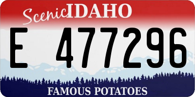 ID license plate E477296