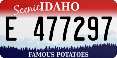 ID license plate E477297