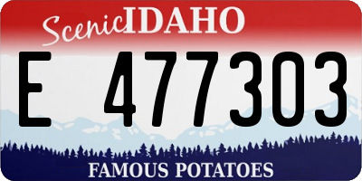 ID license plate E477303
