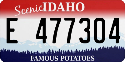 ID license plate E477304