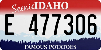 ID license plate E477306