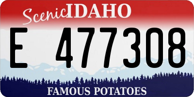 ID license plate E477308