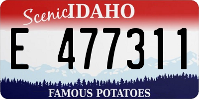 ID license plate E477311