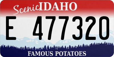 ID license plate E477320