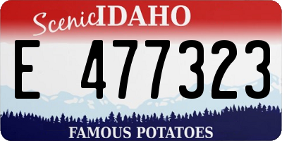 ID license plate E477323