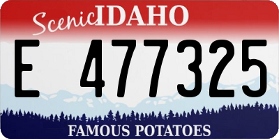 ID license plate E477325