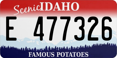 ID license plate E477326