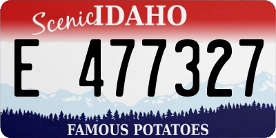 ID license plate E477327