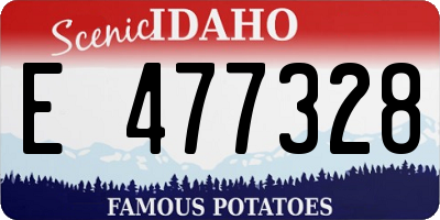 ID license plate E477328