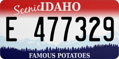 ID license plate E477329