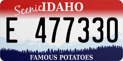 ID license plate E477330