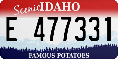 ID license plate E477331