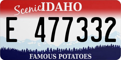 ID license plate E477332
