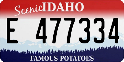 ID license plate E477334