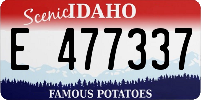 ID license plate E477337
