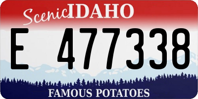 ID license plate E477338