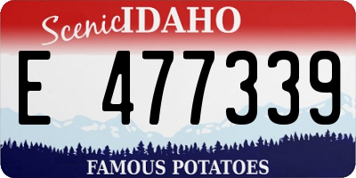 ID license plate E477339