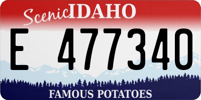 ID license plate E477340