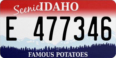 ID license plate E477346