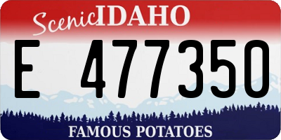 ID license plate E477350