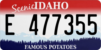 ID license plate E477355