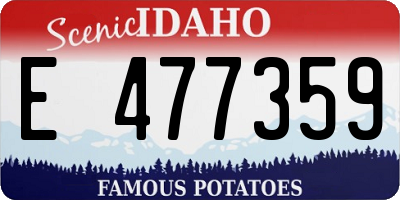 ID license plate E477359