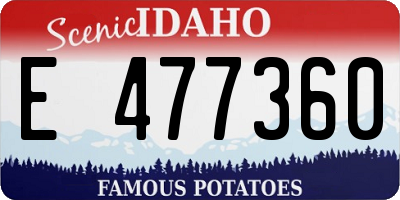ID license plate E477360