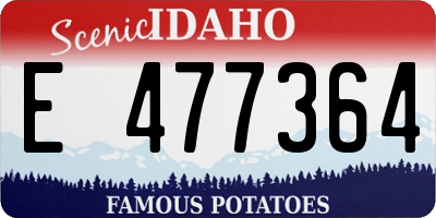 ID license plate E477364