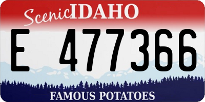 ID license plate E477366