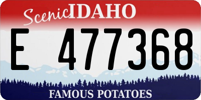ID license plate E477368