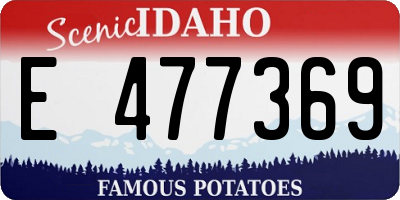 ID license plate E477369