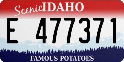 ID license plate E477371