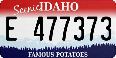 ID license plate E477373