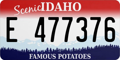 ID license plate E477376
