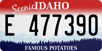 ID license plate E477390