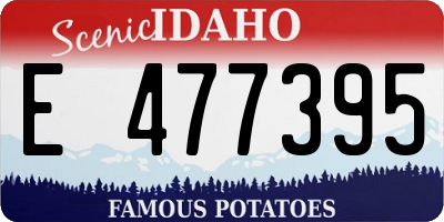 ID license plate E477395