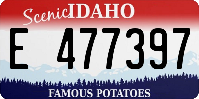 ID license plate E477397
