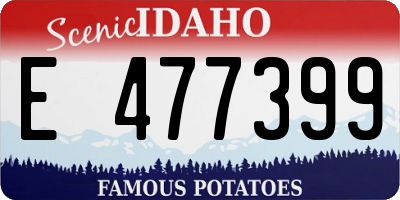 ID license plate E477399